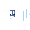 Perfil PVC transparente en barras de 2m 14mm*7mm